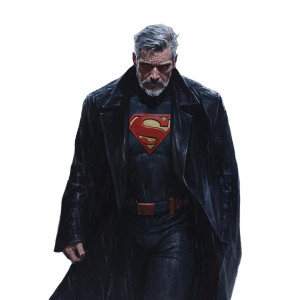 Mature Superman Mourning V2 Vinyl Car Decal Sticker – Waterproof & UV-Resistant 8"