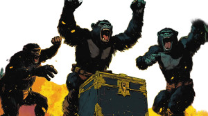 Dancing Apes Treasure Vinyl Car Decal Sticker – Waterproof & UV-Resistant 8"