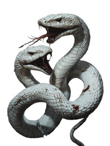 Fighting White Cobras Vinyl Car Decal Sticker – Waterproof & UV-Resistant 8"