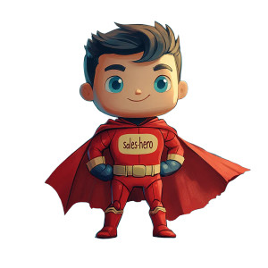 Sales-Hero Character Vinyl Car Decal Sticker – Waterproof & UV-Resistant 8"