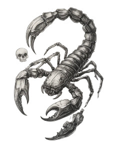 Scorpion Tattoo Design Vinyl Car Decal Sticker – Waterproof & UV-Resistant 8"