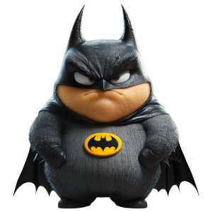 Fat Grumpy Batman Vinyl Car Decal Sticker – Waterproof & UV-Resistant 8"