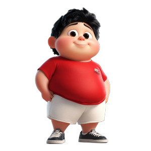 Chubby Pixar Boy Vinyl Car Decal Sticker – Waterproof & UV-Resistant 8"