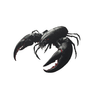 Black Lobster Claw Vinyl Car Decal Sticker – Waterproof & UV-Resistant 8"
