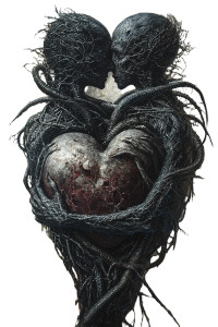 Lovecraftian Heart Embrace Vinyl Car Decal Sticker – Waterproof & UV-Resistant 8"