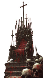 Skull Throne Vinyl Car Decal Sticker – Waterproof & UV-Resistant 8"