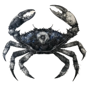 Cosmic Blue Crab Vinyl Car Decal Sticker – Waterproof & UV-Resistant 8"