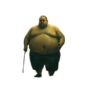 Sad Fat Man Vinyl Car Decal Sticker – Waterproof & UV-Resistant 8"