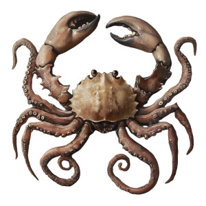 Crab Pincher Octopuses Vinyl Car Decal Sticker – Waterproof & UV-Resistant 8"