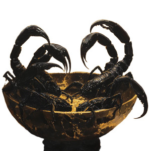 Golden Scorpion Bowl Vinyl Car Decal Sticker – Waterproof & UV-Resistant 8"