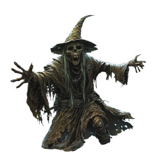 Zombie Wizard Vinyl Car Decal Sticker – Waterproof & UV-Resistant 8"