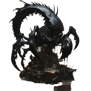 Giger'S Black Scorpion Vinyl Car Decal Sticker – Waterproof & UV-Resistant 8"