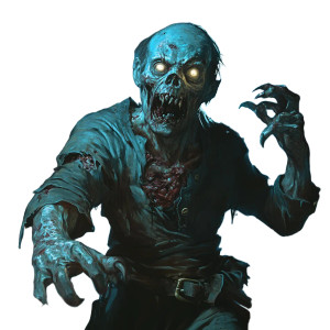 D&D Zombie Art Vinyl Car Decal Sticker – Waterproof & UV-Resistant 8"