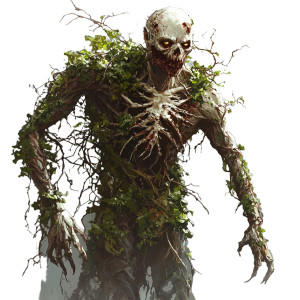 Vine-Covered Zombie Vinyl Car Decal Sticker – Waterproof & UV-Resistant 8"