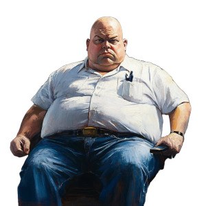 Bald American Man Vinyl Car Decal Sticker – Waterproof & UV-Resistant 8"