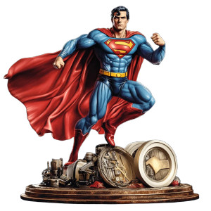 Superman Statue Vinyl Car Decal Sticker – Waterproof & UV-Resistant 8"