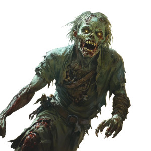 Zombie D&D Portrait Vinyl Car Decal Sticker – Waterproof & UV-Resistant 8"