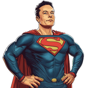 Elon Superman Vinyl Car Decal Sticker – Waterproof & UV-Resistant 8" Elon Superman Vinyl Car Decal Sticker – Waterproof & UV-Resistant 8"