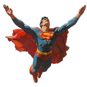 Superman Flying V7 Vinyl Car Decal Sticker – Waterproof & UV-Resistant 8"