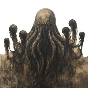 Cthulhu With Humans Vinyl Car Decal Sticker – Waterproof & UV-Resistant 8"