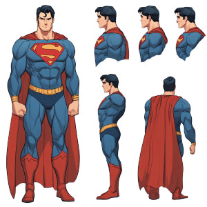 Superman Character Sheet Vinyl Car Decal Sticker – Waterproof & UV-Resistant 8"
