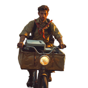 Scout On Bike Vinyl Car Decal Sticker – Waterproof & UV-Resistant 8"