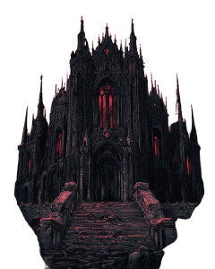 Gothic Horror Cathedral Vinyl Car Decal Sticker – Waterproof & UV-Resistant 8"