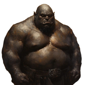 Obese Orc Portrait Vinyl Car Decal Sticker – Waterproof & UV-Resistant 8"