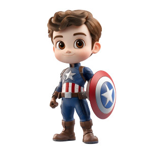 Captain America Boy Vinyl Car Decal Sticker – Waterproof & UV-Resistant 8"