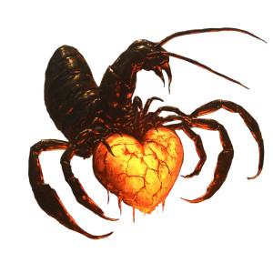 Venomous Heart Vinyl Car Decal Sticker – Waterproof & UV-Resistant 8"