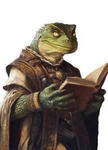 Lizardman Librarian Vinyl Car Decal Sticker – Waterproof & UV-Resistant 8"