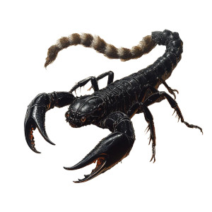 Black Scorpion Lemur Vinyl Car Decal Sticker – Waterproof & UV-Resistant 8"