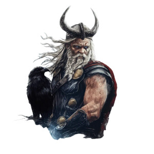 Odin Illustration Vinyl Car Decal Sticker – Waterproof & UV-Resistant 8" Odin Illustration Vinyl Car Decal Sticker – Waterproof & UV-Resistant 8"