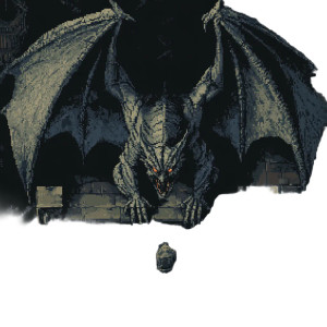 Pixel Art Gargoyle Vinyl Car Decal Sticker – Waterproof & UV-Resistant 8"