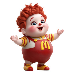 Cute Ronald Mcdonald Vinyl Car Decal Sticker – Waterproof & UV-Resistant 8"