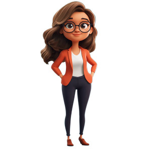 Comic Female Teammate Vinyl Car Decal Sticker – Waterproof & UV-Resistant 8"