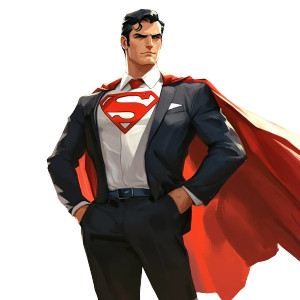 Superman Suit Man Vinyl Car Decal Sticker – Waterproof & UV-Resistant 8"