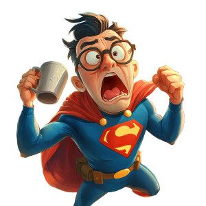 Clumsy Superhero Vinyl Car Decal Sticker – Waterproof & UV-Resistant 8"