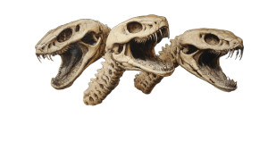 Three-Headed Snake Skeleton Vinyl Car Decal Sticker – Waterproof & UV-Resistant 8"