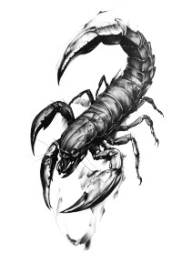Scorpion Tattoo Design V3 Vinyl Car Decal Sticker – Waterproof & UV-Resistant 8"
