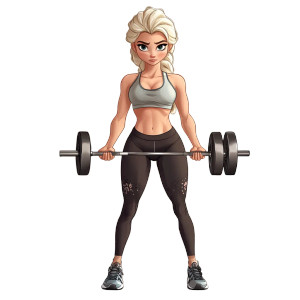 Muscular Elsa Gym Vinyl Car Decal Sticker – Waterproof & UV-Resistant 8" Muscular Elsa Gym Vinyl Car Decal Sticker – Waterproof & UV-Resistant 8"