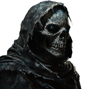 Undead Hooded Skull Vinyl Car Decal Sticker – Waterproof & UV-Resistant 8"