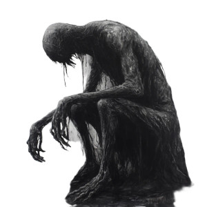 Lovecraftian Humanoid Vinyl Car Decal Sticker – Waterproof & UV-Resistant 8"