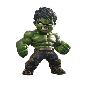 Chibi Robotic Hulk Vinyl Car Decal Sticker – Waterproof & UV-Resistant 8"