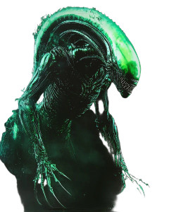 Neon Xenomorph Photogram Vinyl Car Decal Sticker – Waterproof & UV-Resistant 8"