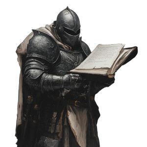 Warrior Reading Scroll Vinyl Car Decal Sticker – Waterproof & UV-Resistant 8"