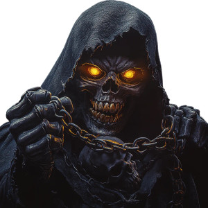 Grim Reaper Skull V3 Vinyl Car Decal Sticker – Waterproof & UV-Resistant 8"