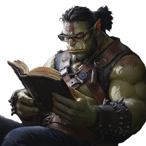 Half-Orc Scholar V3 Vinyl Car Decal Sticker – Waterproof & UV-Resistant 8"