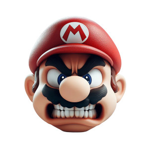 Angry Super Mario Vinyl Car Decal Sticker – Waterproof & UV-Resistant 8" Angry Super Mario Vinyl Car Decal Sticker – Waterproof & UV-Resistant 8"