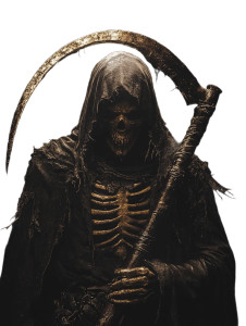 Grim Reaper Closeup Vinyl Car Decal Sticker – Waterproof & UV-Resistant 8"